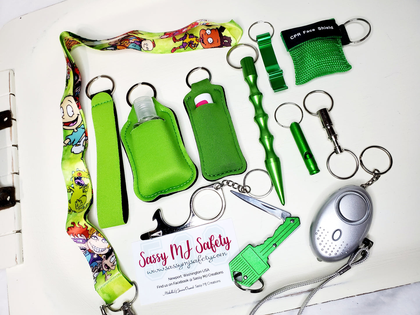 Cartoon Lanyard Safety Keychain Set - Personal Safety Kit