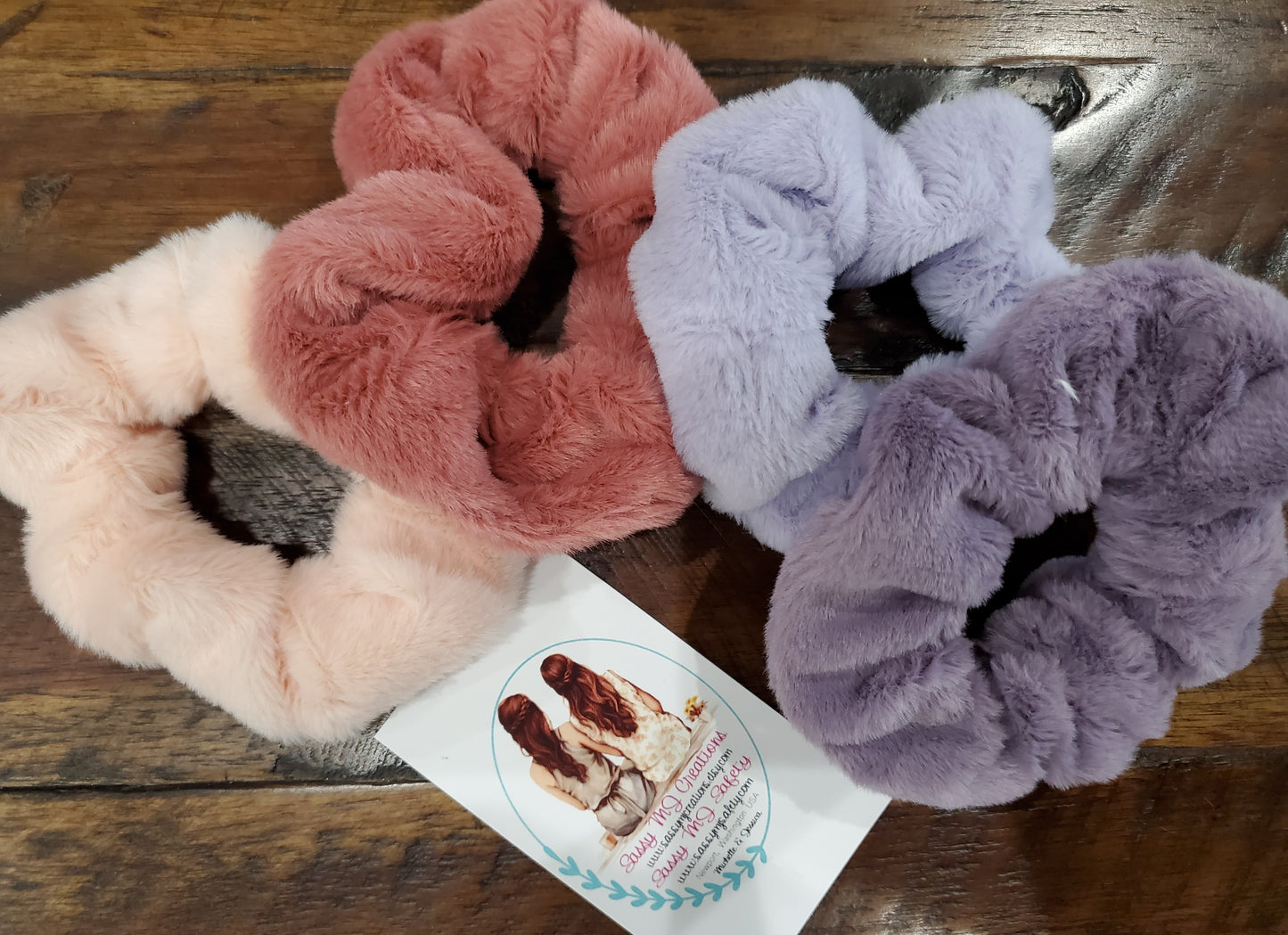 Fuzzy Hair Scrunchie | Valentine Bundle #2 | Fuzzy Hair Tie | Hair Accessory | Plush Scrunchie | Hair Tie | Soft | Scrunchie