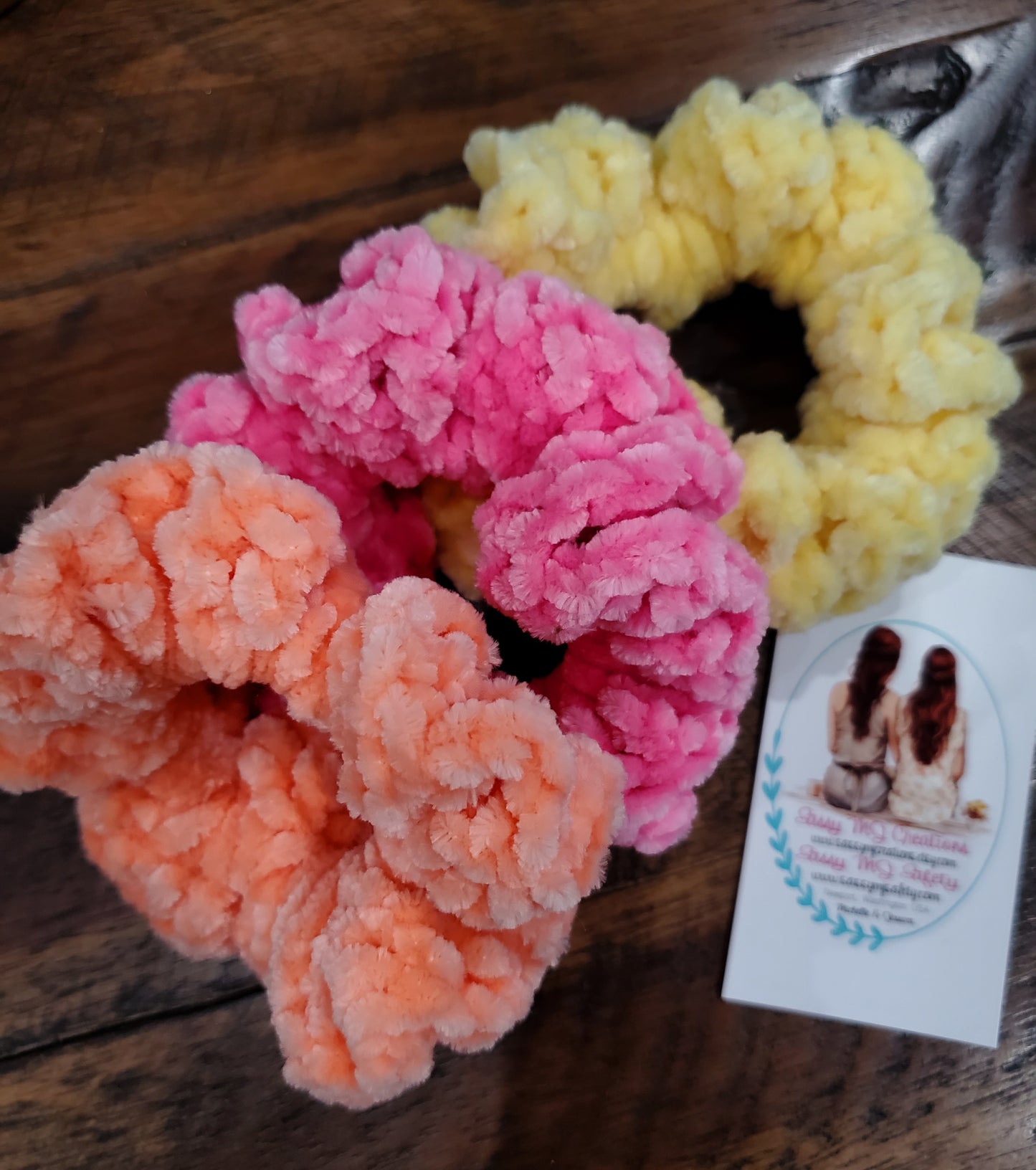 Spring Bundle #2 | Velvet Scrunchie | Crochet Scrunchie | Crochet Velvet Hair Scrunchie | Velvet Hair Scrunchie | Scrunchy Bundle | Hair Bun