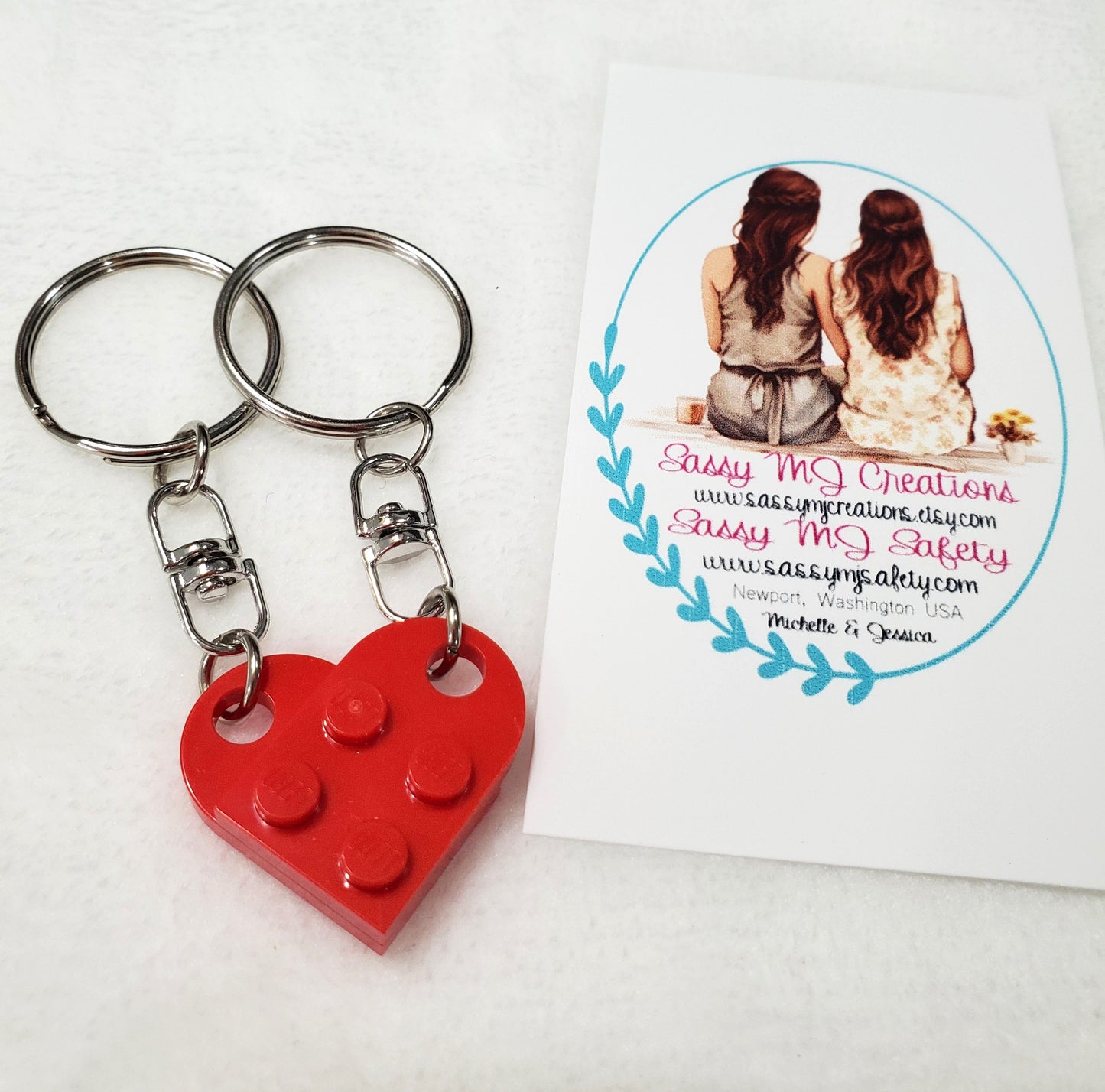Brick Keychain | Heart Keychain | Lovers Keychain | Best Friend Keychain | Couples Keychain | Gift to Girlfriend or Boyfriend