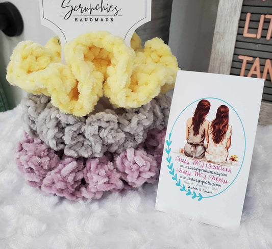Spring Bundle | Scrunchy | Velvet Scrunchie | Crochet Scrunchie | Crochet Velvet Hair Scrunchie | Velvet Hair Scrunchie | Scrunchie Bundle | Hair Bun