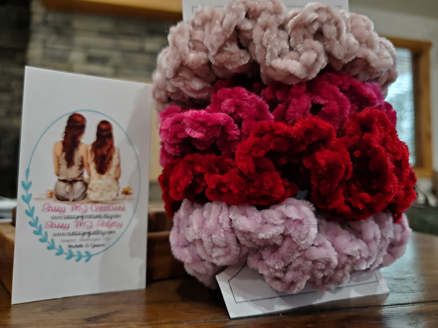 Valentine Bundle | Velvet Scrunchie | Crochet Scrunchie | Crochet Velvet Hair Scrunchie | Velvet Hair Scrunchie | Scrunchie Bundle |Hair Bun
