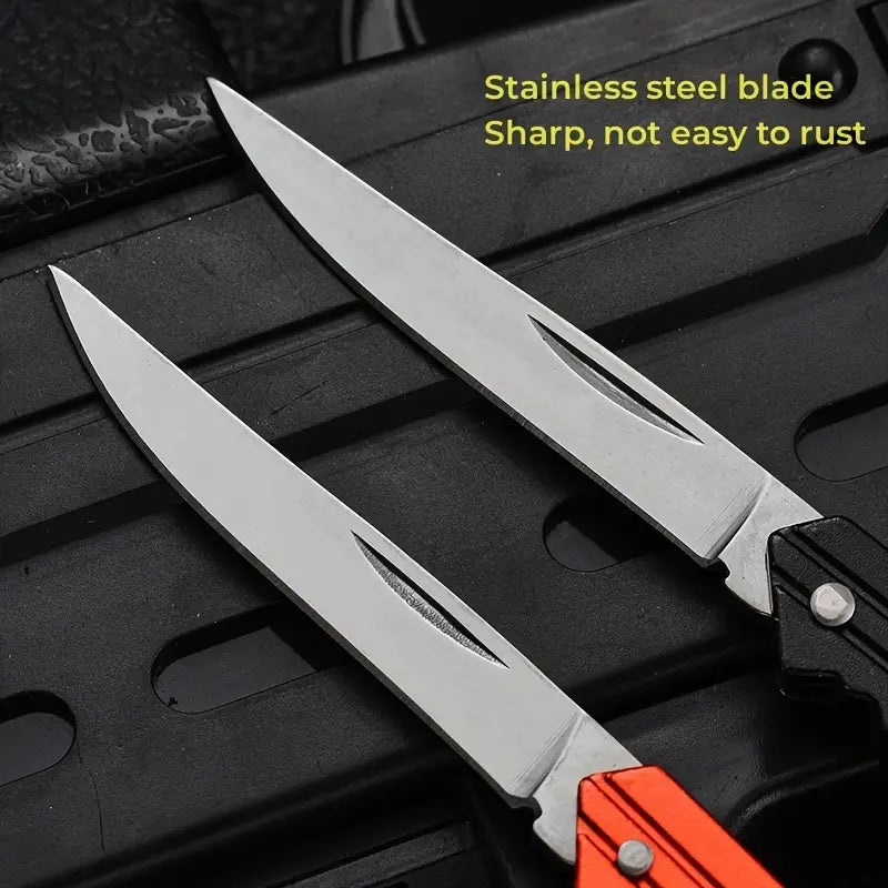 Mini Stainless Steel Folding Knife - Survival - Safety - Key Knife Keychain - Pocket Knife - Outdoor Camping - Letter Opener - & More